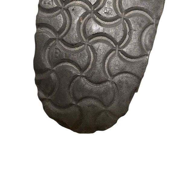 Birkenstock Gizeh Sandals L8 M6 EU 39 Heather Gray Metallic Faux Leather Thong - Picture 6 of 7